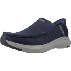 Buty SKECHERS SLIP INS 204804S Niebieski. Niebieskie buty sportowe męskie Skechers, bez zapięcia. Za 336.99 zł.