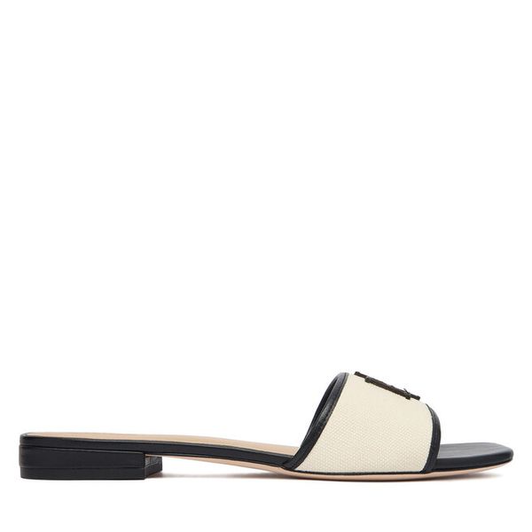 Klapki LAUREN RALPH LAUREN. Białe klapki damskie Lauren Ralph Lauren, bez wzorów, bez obcasa. Za 559.99 zł.