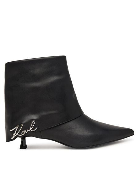 KARL LAGERFELD Botki KL30141 Czarny. Czarne botki damskie KARL LAGERFELD, bez obcasa, na szpilce, bez zapięcia. Za 1,149.00 zł.