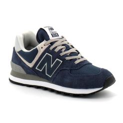 New Balance WL574EVN. Niebieskie obuwie sportowe damskie New Balance, bez wzorów, z zamszu, trekkingowe. Za 446.53 zł.