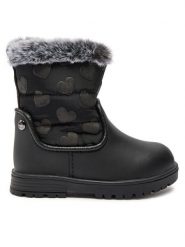 Mayoral Śniegowce 42482 Czarny. Czarne buty zimowe dziewczęce Mayoral, ze skóry, bez zapięcia. Za 199.99 zł.