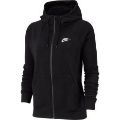 Bluza sportowa damska Nike Wmns Essential FZ Fleece. Czarne bluzy sportowe damskie Nike, bez wzorów, z kapturem. Za 371.00 zł.