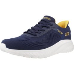 Buty SKECHERS BOB SQUAD CHAOS SOLID STEP Niebieski. Niebieskie trekkingi męskie Skechers, trekkingowe. Za 316.50 zł.