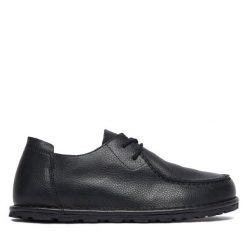 Półbuty Birkenstock. Czarne półbuty damskie Birkenstock, bez wzorów, bez obcasa, na płaskiej podeszwie, bez zapięcia. Za 719.99 zł.