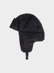 4F Czapka zimowa pilotka dziecięca - czarna Uniwersalny. Czarne buty zimowe dziewczęce 4f, bez wzorów, z syntetyku, bez zapięcia. W wyprzedaży za 39.99 zł.