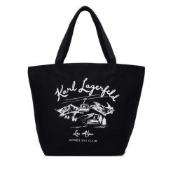 Torebka KARL LAGERFELD. Czarne torebki do ręki damskie KARL LAGERFELD, bez wzorów, bez dodatków. Za 389.99 zł.