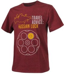 Helikon-Tex T-Shirt (Travel Advice: Russian Luck) - Melange Re. T-shirty męskie HELIKON-TEX, m, bez wzorów, bez kołnierzyka. Za 92.25 zł.