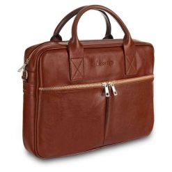 Torba męska skórzana Tizano TM11 brązowa. Brązowe torby na ramię męskie TIZANO, bez wzorów, z jeansu, biznesowe, na ramię. Za 434.00 zł.