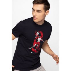 T-shirt męski TSM233 - granat. T-shirty męskie 4f, m, bez wzorów, bez kołnierzyka. W wyprzedaży za 39.99 zł.