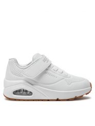 Skechers Sneakersy Air Blitz 403673L/WHT Biały. Białe buty sportowe dziewczęce Skechers, bez wzorów, ze skóry, bez zapięcia. Za 179.99 zł.