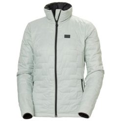 Damska kurtka puchowa Helly Hansen Lifaloft. Zielone kurtki damskie Helly Hansen, l, bez wzorów, z materiału, bez kaptura, narciarskie. Za 725.50 zł.