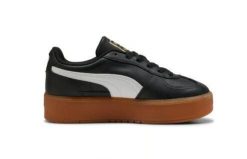 Buty PUMA Palermo Elevata Noir. Czarne obuwie sportowe damskie Puma, bez wzorów, z materiału. Za 340.70 zł.
