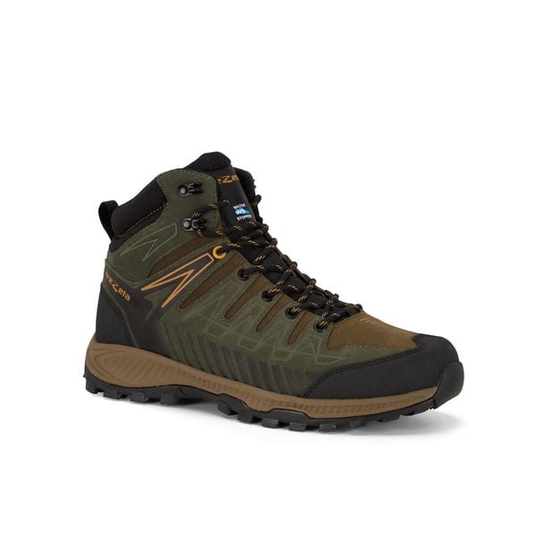 Buty trekkingowe męskie TREZETA Thunder Leather Mid z membraną WP. Zielone trekkingi męskie Trezeta, trekkingowe. Za 575.91 zł.