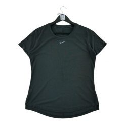 Second life - Nike koszulka damska Dri-Fit - Jak nowy. Czarne koszulki sportowe damskie Nike, l, bez wzorów, z tkaniny, bez kołnierzyka, bez ramiączek, na fitness i siłownię, dri-fit (nike). Za 63.86 zł.