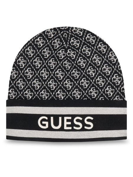 Guess Czapka W4BZ21 Z3JD2 Czarny. Czarne czapki i kapelusze damskie Guess, na zimę, z aplikacjami. Za 174.99 zł.