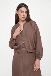 Kurtka damska bomber z siateczki Clarino MARELLA MONOCHROME. Kurtki damskie Marella, bez wzorów, bez kaptura. Za 1,079.00 zł.