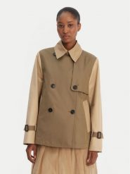 Weekend Max Mara Trencz Biglia 2615021051 Zielony Relaxed Fit. Zielone płaszcze damskie Weekend Max Mara, bez wzorów, z syntetyku, bez kaptura. Za 2,369.00 zł.