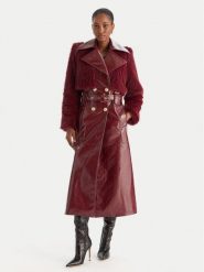 Babylon Płaszcz przejściowy S00772 Bordowy Regular Fit. Czerwone płaszcze damskie Babylon, s, bez wzorów, ze skóry, bez kaptura. Za 3,239.00 zł.