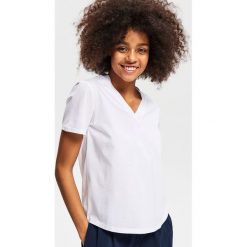 T-shirt z merceryzowanej bawełny - Biały. T-shirty damskie marki Reserved. Za 79.99 zł.
