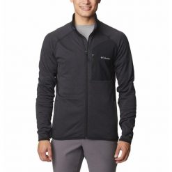 Bluza trekkingowa rozpinana Męska Columbia Triple Canyon Full Zip. Czarne bluzy męskie Columbia, m, bez wzorów, bez kaptura. W wyprzedaży za 339.00 zł.