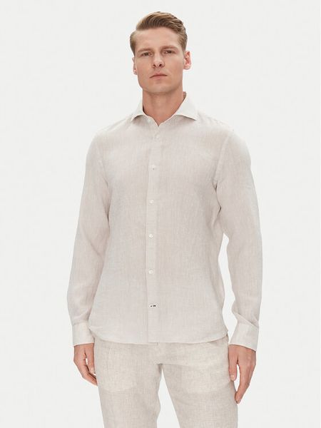 JOOP! Koszula 17 JSH-146Pai-W 30046075 Écru Slim Fit. Koszule męskie JOOP!, m, bez wzorów, ze lnu, bez kołnierzyka, bez ramiączek. Za 309.99 zł.