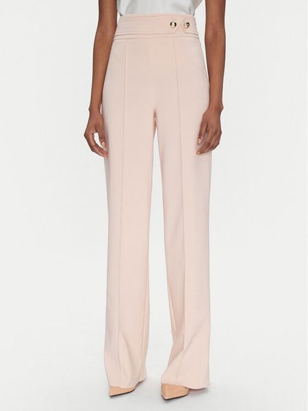 Rinascimento Spodnie materiałowe CFC0122883003 Różowy Regular Fit. Czerwone spodnie materiałowe damskie Rinascimento, l, bez wzorów, z materiału. Za 239.99 zł.