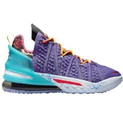 Buty koszykarskie męskie Nike Lebron Xviii. Fioletowe buty sportowe męskie Nike, z gumy, bez zapięcia, do koszykówki. Za 1,295.00 zł.