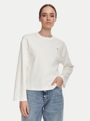 Tommy Hilfiger Bluzka WW0WW51740 Biały Relaxed Fit. Białe bluzki damskie Tommy Hilfiger, m, bez wzorów, z bawełny, bez kołnierzyka, bez ramiączek. Za 289.99 zł.