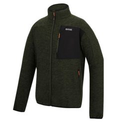 Męska bluza polarowa Scaris z zamkiem błyskawicznym i marlowym wykończeniem. Brązowe bluzy męskie Regatta, m, bez wzorów, z polaru, bez kaptura. Za 229.99 zł.