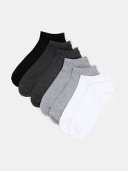 Bawełniane skarpetki 7 pack - szary. Szare skarpety męskie Sinsay, bez wzorów, z bawełny. Za 19.99 zł.