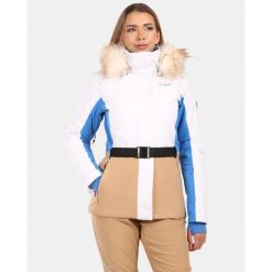 Damska kurtka narciarska Kilpi CARRIE-W. Białe kurtki snowboardowe damskie Kilpi, na zimę, bez wzorów, bez kaptura, narciarskie. Za 938.45 zł.