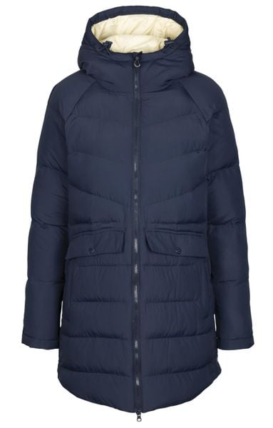 2058 Judda - Damska kurtka ocieplana Navy. Niebieskie kurtki damskie 2117 OF SWEDEN, xl, bez wzorów, z kapturem. Za 285.75 zł.