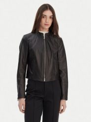 HUGO Kurtka skórzana Lasari 50555743 Czarny Regular Fit. Czarne kurtki damskie Hugo, s, bez wzorów, ze skóry, bez kaptura. Za 1,849.00 zł.