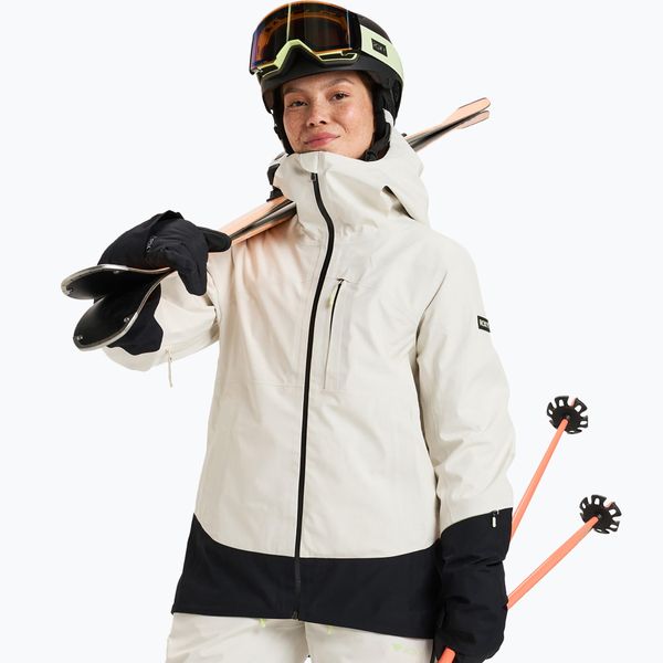 Kurtka damska ROXY Gore-Tex Lunalite 3L. Brązowe kurtki damskie Roxy, na zimę, l, bez wzorów, z elastanu, bez kaptura. Za 1,639.00 zł.