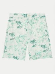 Guess Spodnie materiałowe L5GD20 WFBT0 Zielony Regular Fit. Zielone spodnie materiałowe dla chłopców Guess, z aplikacjami, z materiału. Za 149.99 zł.