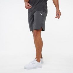 Second Life - Spodenki fitness męskie Puma Active - Stan Doskonały. Szare krótkie spodenki sportowe męskie Puma, l, bez wzorów, z poliesteru, na fitness i siłownię. Za 84.99 zł.