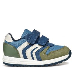 Sneakersy Geox. Niebieskie trampki i tenisówki chłopięce Geox, bez wzorów, bez zapięcia. Za 149.99 zł.