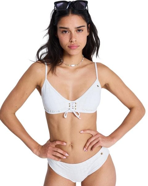 Stanik bikini typu bralette dla Kobiety ROXY ISLAND Biały. Białe bikini damskie Roxy, s, bez wzorów. Za 132.99 zł.