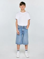 Szorty chłopięce jeansowe niebieskie Andys 190. Niebieskie szorty dla chłopców Big Star, bez wzorów, z denimu, młodzieżowe. Za 139.99 zł.