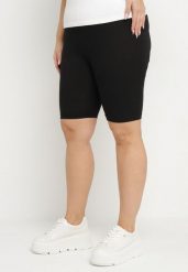 Czarne Szorty Kolarki z Bawełny Faniren. Czarne szorty damskie Born2be, plus size, bez wzorów, z bawełny. Za 29.99 zł.