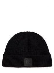 HUGO czapka z dzianiny - Sential Kobiety wełna ze strzyży czarny, ONE SIZE. Czarne czapki i kapelusze damskie Hugo, bez wzorów, z dzianiny. Za 179.95 zł.