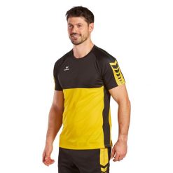 Jersey Erima Six Wings. Czarne koszulki sportowe męskie Erima, s, bez wzorów, z jersey, bez kołnierzyka, bez ramiączek, do piłki nożnej. Za 162.00 zł.