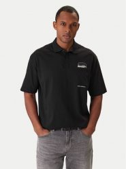 KARL LAGERFELD Polo 745127 561225 Czarny Regular Fit. Czarne koszulki polo męskie KARL LAGERFELD, l, bez wzorów, z bawełny, bez ramiączek. Za 579.99 zł.