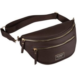 Brązowa saszetka damska na ramię skóra ekologiczna nerka mała listonoszka Peterson PTN JK6-01. Brązowe torby na ramię damskie Peterson, bez wzorów, ze skóry ekologicznej, małe, bez dodatków. Za 89.99 zł.