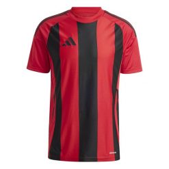 Koszulka męska adidas Striped 24 Jersey. Czarne koszulki sportowe męskie Adidas, m, bez wzorów, z jersey, bez kołnierzyka, bez ramiączek, do piłki nożnej. Za 97.30 zł.