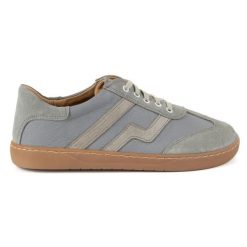 Buty barefoot damskie skórzane Olivier Eliza szare. Szare półbuty damskie bez wzorów, bez obcasa, bez zapięcia. Za 438.49 zł.