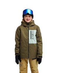 Kurtka śniegowa techniczna dla Chłopcy SYCAMORE 10K Zielony. Zielone kurtki i płaszcze dla chłopców Quiksilver, bez wzorów, z materiału, bez kaptura. Za 599.99 zł.