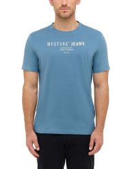 Męski T-Shirt Mustang Style Austin Bluestone 1016867 5180. T-shirty męskie Mustang, m, bez wzorów, bez kołnierzyka. Za 79.99 zł.
