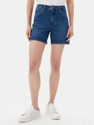 Wrangler Szorty jeansowe Cowboy 112366267 Niebieski Relaxed Fit. Niebieskie szorty damskie Wrangler, bez wzorów, z bawełny. Za 179.99 zł.
