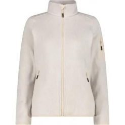 Kurtka polarowa CMP Knit-Tech damska, 100% poliester – 05XV Vaniglia-Bianco. Żółte kurtki damskie CMP, bez wzorów, z materiału, bez kaptura. Za 245.50 zł.